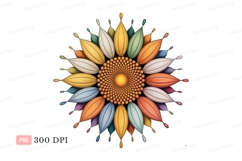 Colorful petal flower mandala petals abstract Product Image 1