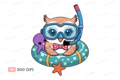 Owl octopus starfish swimming snorkel Product Image 1