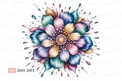 Colorful abstract flower splash petals Product Image 1