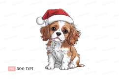Adorable canine wearing festive headwear puppy christmas Product Image 1