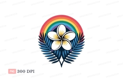 Black flower rainbow leaves yellow Product Image 1