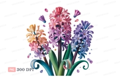 Colorful hyacinths blooming spring flowers petals Product Image 1