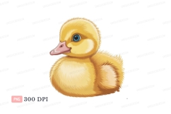 Fluffy yellow duckling with blue eyes image Product Image 1