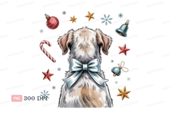 Festive dog with ornaments christmas Product Image 1
