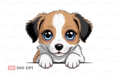 Adorable puppy with big blue eyes canine animal Product Image 1