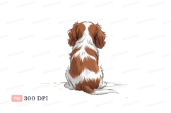 Brown white dog sitting canine animal Product Image 1
