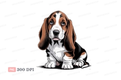 Sad Basset Hound Puppy image Product Image 1