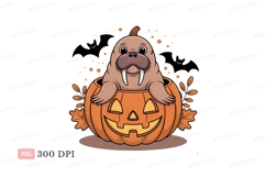 Walrus pumpkin halloween orange autumn Product Image 1