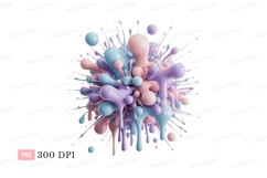 Pastel liquid splash explosion abstract pink Product Image 1
