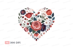 Heart shaped floral arrangement flowers rose Product Image 1