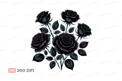 Dark roses bouquet gothic floral keywords Product Image 1