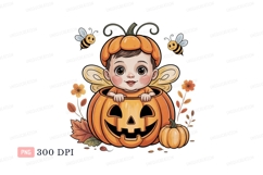 Baby pumpkin costume with bees halloween cute Product Image 1