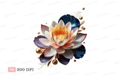 Lotus bloom gold accents flower Product Image 1