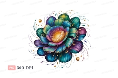 Vibrant iridescent flower bloom colorful Product Image 1