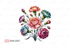 Colorful carnation bouquet flowers pink Product Image 1