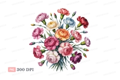 Colorful carnation bouquet arrangement floral pink Product Image 1
