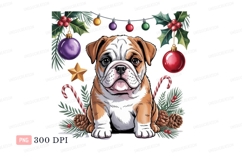 Bulldog puppy festive holiday decorations christmas Product Image 1
