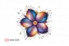 Vibrant psychedelic flower splash petals Product Image 1