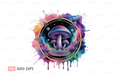 Psychedelic mushroom cosmic compass galaxy Product Image 1