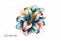 Vibrant Lily Flower Art floral colorful Product Image 1