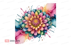 Colorful Dahlia Bloom Splash flower petals Product Image 1