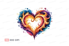 Fiery Heart Swirls fire flame Product Image 1