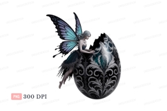 Fairy emerging from ornate egg wings butterfly Product Image 1