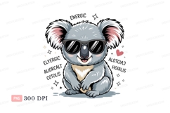 Cool koala wearing sunglasses cute cartoon Product Image 1