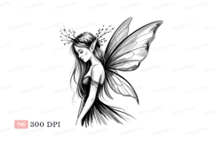 Elegant fairy with delicate wings fantasy ethereal Product Image 1
