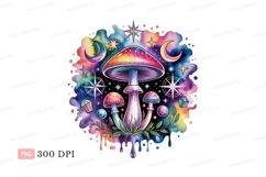 Psychedelic mushrooms celestial dreamscape fantasy Product Image 1