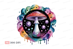 Psychedelic mushroom cosmic circle fantasy Product Image 1