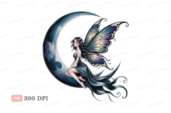 Fairy moon crescent wings fantasy Product Image 1