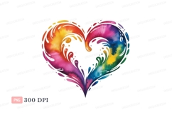 Rainbow heart splash colorful abstract Product Image 1