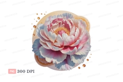 Peony bloom delicate petals soft colors flower pink Product Image 1
