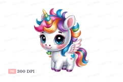 Cute rainbow winged unicorn fantasy magical Product Image 1
