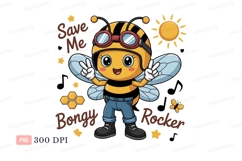 Cute bee wearing helmet and goggles insect cartoon Product Image 1