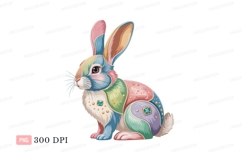 Colorful jeweled rabbit bunny pastel Product Image 1