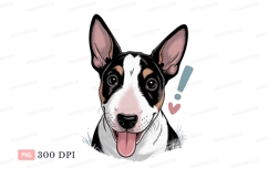 Bull terrier dog face happy expression image Product Image 1