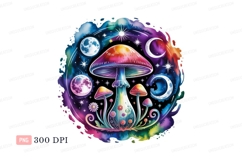 Psychedelic mushroom celestial dreamscape cosmic fantasy Product Image 1