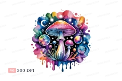 Psychedelic mushroom cosmic geometry celestial Product Image 1