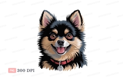 Fluffy dog with happy expression canine animal Product Image 1