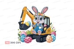 Bunny excavator easter eggs yellow Product Image 1