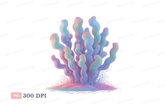 Pastel coral reef growth ocean water Product Image 1