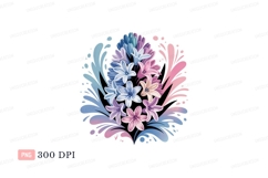 Hyacinth bloom pastel splashes floral Product Image 1