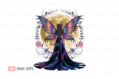 Celestial fairy moonlit gown wings galaxy Product Image 1