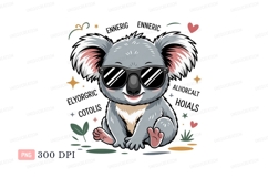 Cool koala wearing sunglasses cute animal Product Image 1