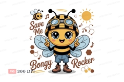 Cute bee character with goggles and shorts insect cartoon Product Image 1