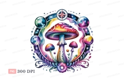 Psychedelic mushrooms cosmic portal galaxy Product Image 1