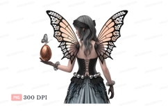Fairy holding golden egg with butterfly wings Product Image 1