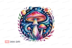 Cosmic mushroom garden celestial fantasy galaxy Product Image 1